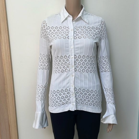 Anne Fontaine top white button front Carole - Picture 1 of 12
